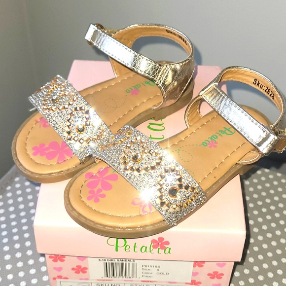 Petalia Crystal Sandals TODDLER sz 6 - Picture 1 of 5